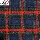 New fashion brushed navy red check tweed fabric  for overcoat