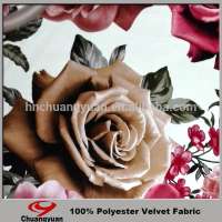 China Factory Direct Turkey Printing 100 Polyester Brushed Velvet Fabric for Garment Wholesale