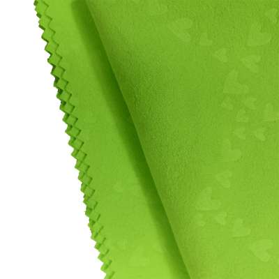 The factory wholesale 100% polyester double microfiber brushed & embossed finished for sweater